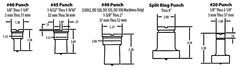 020018 No. 40 9/16 x 3/4 Oval Punch - Caliber Tooling