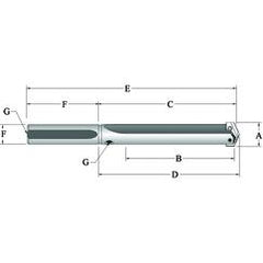 240Y0S-075L Spade Blade Holder - Straight Flute- Series Y - Caliber Tooling