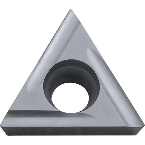 TCGT 2202 U KW10, 0.004″ Corner Radius, 1/8″ Thick, 1/4″ Inscribed Circle, WC/Co, 60 Degree Triangle, Turning Indexable Insert