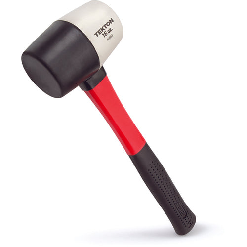 Tekton 16 Oz. White/Black Rubber Mallet Fiberglass Handle - Caliber Tooling