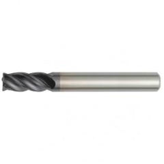 5/8x5/8x3x5-1/4 4FL Square Carbide End Mill-Round Shank-TiAlN - Caliber Tooling