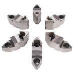 Hard Top Jaws for Scroll Chuck 12" 6-Jaw 6 Pc Set - Caliber Tooling