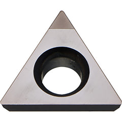 TPGB 221 NE KPD001, 1/64″ Corner Radius, 1/8″ Thick, 1/4″ Inscribed Circle, Triangle, Turning Indexable Insert - Exact Industrial Supply