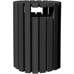 Trash Receptical Poly Rain Cap Round 33 Gal-Black - Exact Industrial Supply