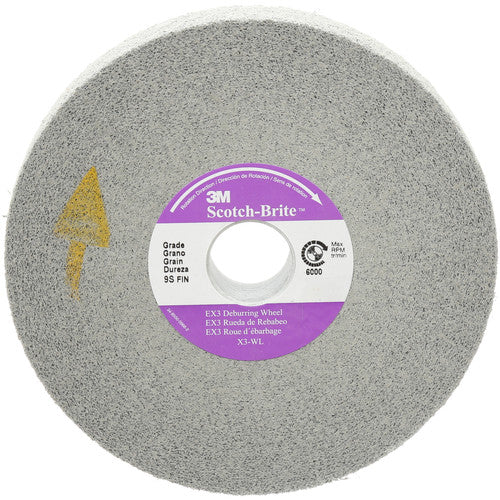 Scotch-Brite EX3 Deburring Wheel 12″ × 3/8″ × 5″ 9S FIN