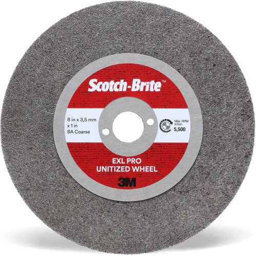 Scotch-Brite EXL PRO Unitized Wheel EX-UW 8A Coarse 3″ × 4.2 mm × 3/8″