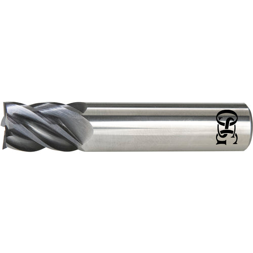 ‎VGM5-07500CR0.12-L - 3/4″ Dia. × 3/4″ Shank × 3″ DOC × 6″ OAL, Carbide, EXO, 5 Flute, 0.12″ Corner Radius, End Mill - Exact Industrial Supply