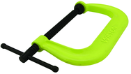 Drop Forged Hi Vis C-Clamp, 2" - 12-1/4" Jaw Opening, 6-5/16" Throat Depth - Caliber Tooling