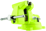 1550, High-Visibility Safety Vise, 5" Jaw Width, 5-1/4" Jaw Opening - Caliber Tooling