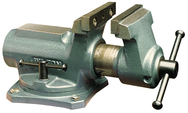 SBV-100, Super-Junior Vise, Swivel Base, 4" Jaw Width, 2-1/4" Jaw Opening - Caliber Tooling