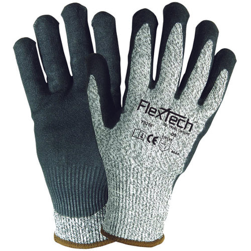 FLEXTECH Size M ANSI Cut 5 Nitrile Palm Glove Y9216M - Caliber Tooling