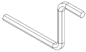 HEX Wrench (3/16) - Snap Jaws - Part #  4CRANK - Caliber Tooling