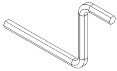 HEX Wrench (3/16) - Snap Jaws - Part #  4CRANK - Caliber Tooling