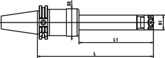 CAT 50 x PG 15 x 10 XL CAT powRgrip Toolholder - Caliber Tooling