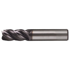 ‎1/2″ × 1/2″ × 5/8″ × 2-1/2″ RHS / RHC Solid Carbide 4-Flute Corner Radius End Mill - Bright - Exact Industrial Supply