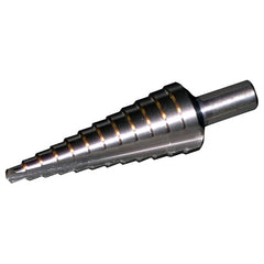 ‎3/16-1/2 × 1/16 RHC HSS 118 Degree Split Point Step Drill - Bright - Exact Industrial Supply