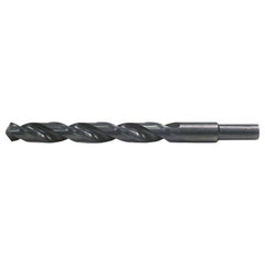 15/32 RHS / RHC HSS 118 Degree Radial Point General Purpose Jobber Length Drill - Steam Oxide - Exact Industrial Supply