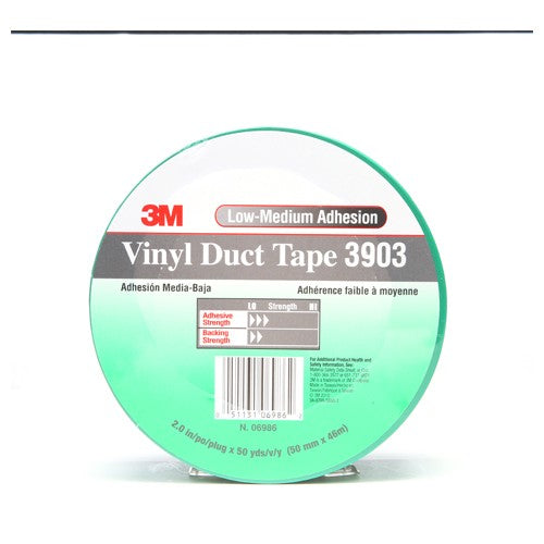 3M Vinyl Duct Tape 3903 Green 2″ × 50 yd 6.5 mil 2 Individually Wrapped Conveniently Packaged - Caliber Tooling