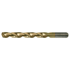 X RHS / RHC HSS-CO 8% (M42) 135 Degree Split Point Heavy Duty Cobalt Drill - TiN - Exact Industrial Supply