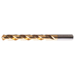 9/32 RHS / RHC HSS 118 Degree Radial Point General Purpose Jobber Length Drill - TiN