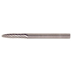 SF-3 Standard Cut Solid Carbide Bur-Round Nose Tree Shape - Exact Industrial Supply