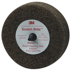 ‎Scotch-Brite Rivet Cleaning Disc 07410 4″ × 1-1/4″ A MED - Caliber Tooling