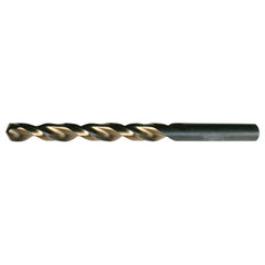 11/32 RHS / RHC HSS 135 Degree Split Point Heavy Duty Parabolic Jobber Length Drill - Black & Gold - Exact Industrial Supply