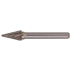 SM-42 Double Cut Solid Carbide Bur-Pointed Cone Shape - Exact Industrial Supply