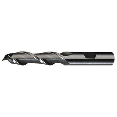 ‎7/8″ × 7/8″ × 1-7/8″ × 4-1/8″ RHS / RHC HSS HSS Single End 2-Flute Center Cutting High Helix Finishing End Mill - TiCN