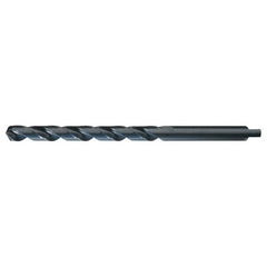 11/16 RHS / RHC HSS 118 Degree Radial Point Automotive Tanged Shank Style Taper Length Drill - Steam Oxide - Exact Industrial Supply