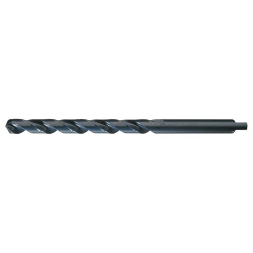 15/64 RHS / RHC HSS 118 Degree Radial Point Automotive Tanged Shank Style Taper Length Drill - Steam Oxide