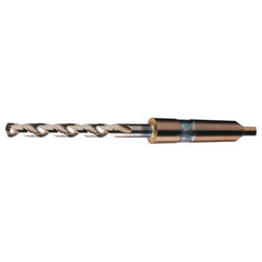 7/16 RHS / RHC HSS-CO 8% (M42) 135 Degree Notched Point Heavy Duty Cobalt Taper Shank Drill - Straw / Gold Oxide - Exact Industrial Supply