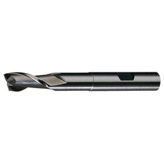 ‎1″ × 1″ × 2-1/2″ × 7-1/4″ RHS / RHC HSS HSS Single End 2-Flute Center Cutting Extended Neck Finishing End Mill - Bright - Exact Industrial Supply