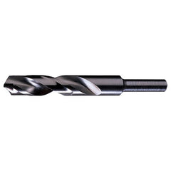 43/64 RHS / RHC HSS 118 Degree Radial Point 1/2″ Reduced Shank Silver & Deming Drill - Steam Oxide - Exact Industrial Supply