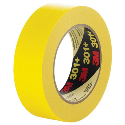 3M Performance Yellow Masking Tape 301+ 48 mm × 55 m Individually Wrapped - Caliber Tooling