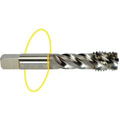 ‎7/16-14 Dia-H3-3 FL-Std Spiral Point Tap - Yellow Ring - Caliber Tooling