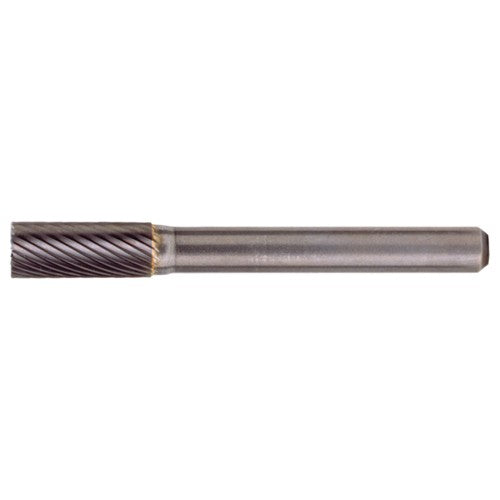 SB-5 Standard Cut Solid Carbide Bur-Cylindrical with End Cut - Exact Industrial Supply