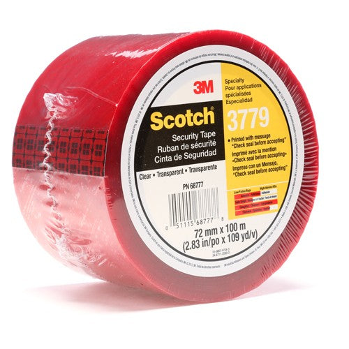 Scotch Security Message Box Sealing Tape 3779 Clear 72 mm × 100 m - Caliber Tooling