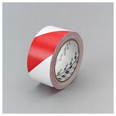 3M Safety Stripe Vinyl Tape 767 Red/White 2″ × 36 yd 5 mil Individually Wrapped Conveniently Packaged - Caliber Tooling