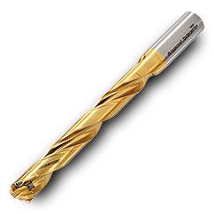 TD1100088S6R01 8xD Gold Twist Drill Body-Cylindrical Shank - Caliber Tooling