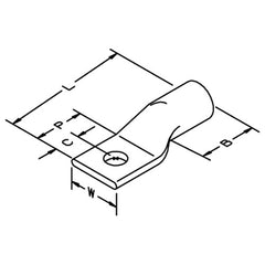 3M Scotchlok Copper One Hole Lug 30031 up to 35 kV 1/0 AWG Stud Size 5/16 (8) Pink - Caliber Tooling