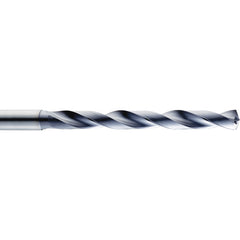 5.4 mm Dia. × 6 mm Shank × 44 mm Flute Length × 82 mm OAL, 5xD, 140°, TA, 2 Flute, Coolant Thru, Round Solid Carbide Drill - Exact Industrial Supply