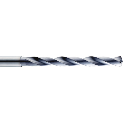 4.4 mm Dia. × 6 mm Shank × 36 mm Flute Length × 74 mm OAL, 5xD, 124°, TA, 2 Flute, Coolant Thru, Round Solid Carbide Drill - Exact Industrial Supply