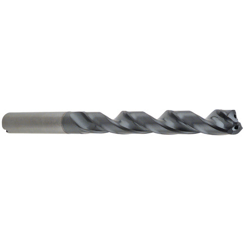 5/32″ Dia. × 6 mm Shank × 36 mm Flute Length × 74 mm OAL, 8xD, 124°, TA, 2 Flute, Coolant Thru, Round Solid Carbide Drill - Exact Industrial Supply