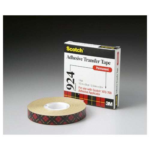 Scotch ATG Adhesive Transfer Tape 924 Clear 3/4″ × 36 yd 2 mil - Caliber Tooling