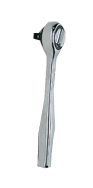 5-1/4" OAL - 1/4'' Drive - Round Head - Heavy Duty Reversible Ratchet - Plain Handle - Caliber Tooling