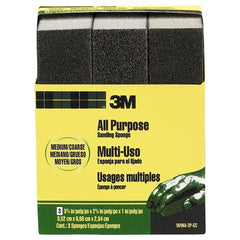 ‎3M General Purpose Sanding Sponge 909NA-3P-CC 3 3/4″ × 2 5/8″ × 1″ Dual Grit Medium/Coarse - Caliber Tooling