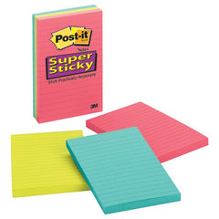 ‎Post-it Super Sticky Notes 660-3SSUC 4″ × 6″ (101 mm × 152 mm) Rio de Janeiro Collection Lined