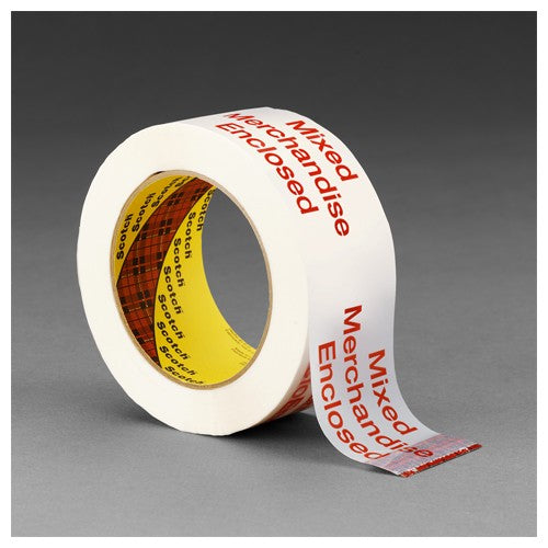 Scotch Printed Message Box Sealing Tape 3775 White 48 mm × 100 m - Caliber Tooling