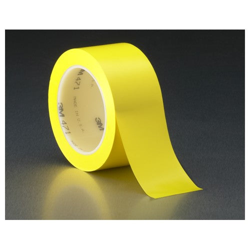 3M Vinyl Tape 471 Yellow 1/2″ × 36 yd 5.2 mil Heat Treated Individually Wrapped - Caliber Tooling